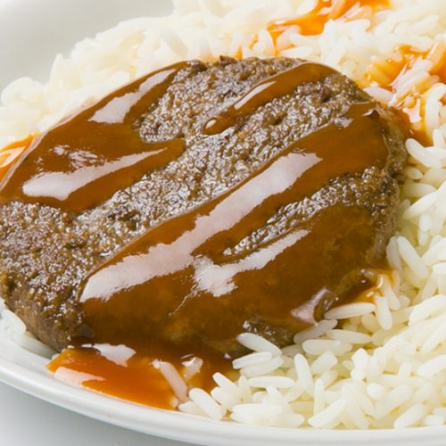 Обед Бифштекс из печени с рисом под пикантным соусом в меню Диеты Малышевой