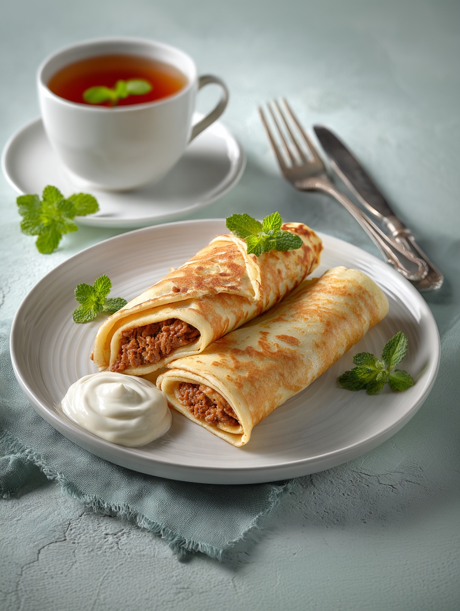 блины с мясом готовое блюдо это норма