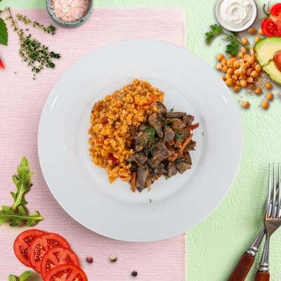 Куриные потрошки с овощами и булгуром Диета Елены Малышевой