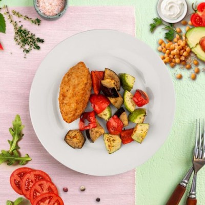 Люля-кебаб из курицы, овощи гриль Кумир