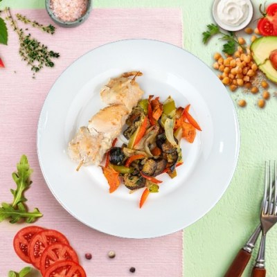 Шашлычки куриные с овощами запечеными Диета Елены Малышевой