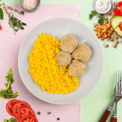 Кнели из трески с янтарным рисом Кумир