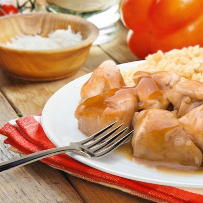 Ужин Цыпленок под соусом терияки. vip меню диета Малышевой