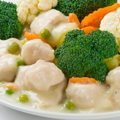 обед Индейка под соусом «бешамель» с брокколи и цветной капустой меню диета елены малышевой