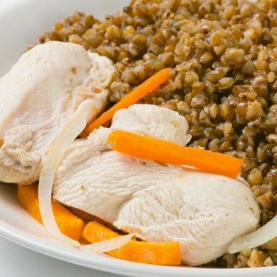 ужин меню Куриная грудка под овощным соусом с рассыпчатой гречкой Диета малышевой