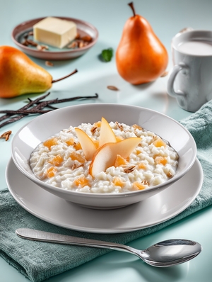 Каша рисовая с ванильной грушей