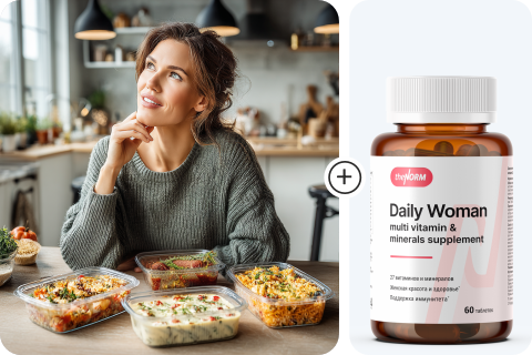 Актив Спорт - Набор готовой еды для женщин 1200 Ккал Daily Woman Диета TheNorm