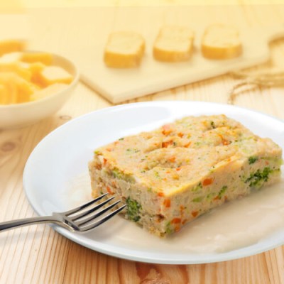 Обед Запеканка овощная с курицей и соусом бешамель. ВИП меню Диета Малышевой